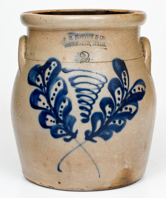 F. B. NORTON & CO. / WORCESTER, MASS. Stoneware Tornado Jar