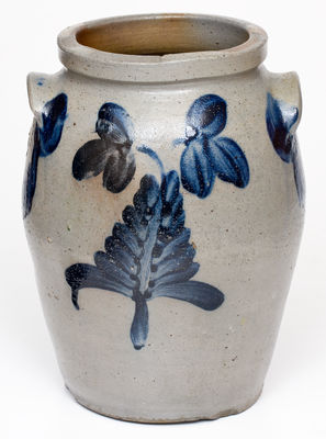 1 Gal. Stoneware Jar with Floral Decoration, Baltimore, MD, circa 1840