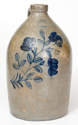 Exceptional SAM'L I. IRVINE / NEWVILLE, PA Two-Gallon Stoneware Jug w/ Elaborate Decoration (Samuel Irvine)