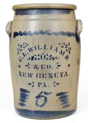 5 Gal. C. L. WILLIAMS / NEW GENEVA, PA Stoneware Jar