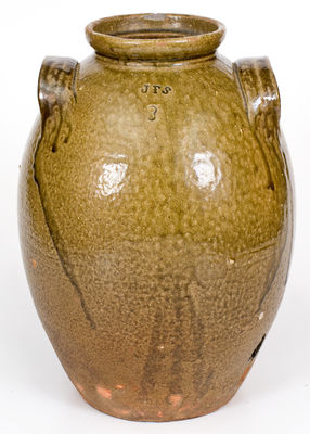 James Franklin Seagle, Vale, Lincoln County, NC Stoneware Jar, Stamped 