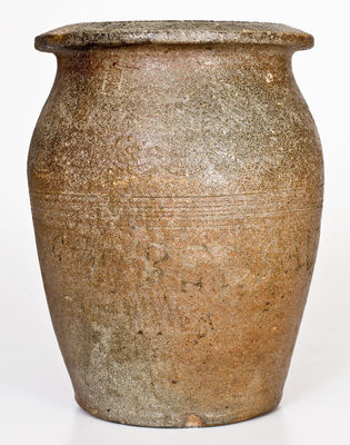 Extremely Rare G. W. BEDSAUL, Piper's Gap, VA Stoneware Jar