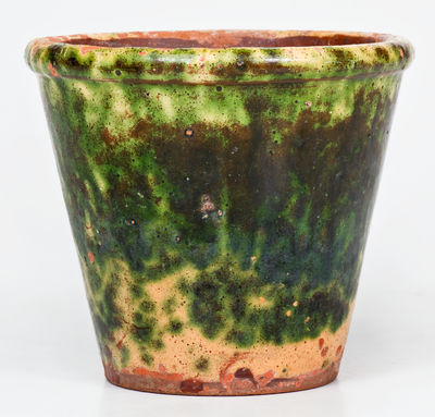 Slip-Decorated Pennsylvania Redware Flowerpot