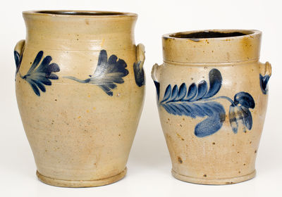 Lot of Two: Baluster-Form Stoneware Jars att. Richard Remmey, Philadelphia, PA