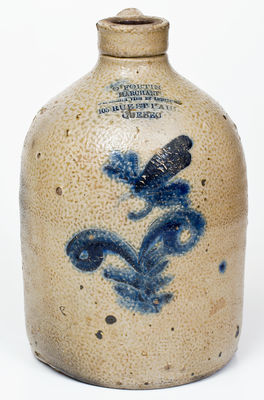 Canadian Stoneware Jug with QUEBEC Advertising