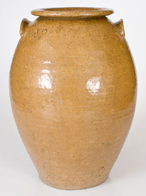 Attrib. George Donkel, Buncombe County, NC Alkaline-Glazed Stoneware Jar