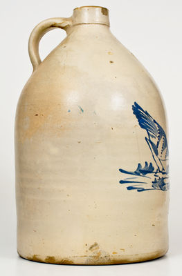 Scarce 5. Gal. Chicken-Pecking-Corn Jug attrib. Fulper, Flemington, New Jersey