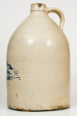 Scarce 5. Gal. Chicken-Pecking-Corn Jug attrib. Fulper, Flemington, New Jersey