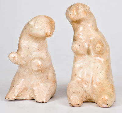 Rare Pair of Arie Meaders Bear Figurines
