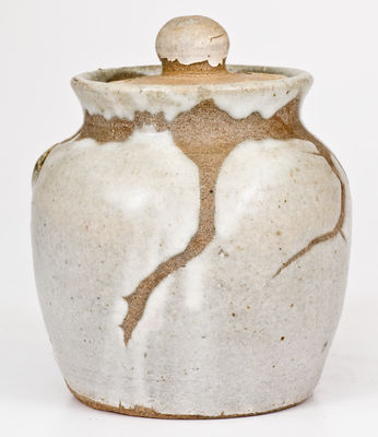 Arie Meaders, Cleveland, GA Lidded Jar w/ Dogwood Flower Motif