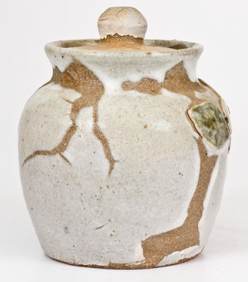 Arie Meaders, Cleveland, GA Lidded Jar w/ Dogwood Flower Motif