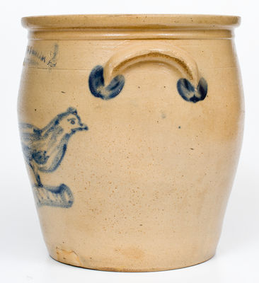 Rare Two-Gallon COWDEN & WILCOX / HARRISBURG, PA Stoneware Bird Jar