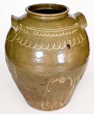 Outstanding Nine-Gallon CHANDLER MAKER Stoneware Jar, Thomas Chandler, Edgefield District, SC