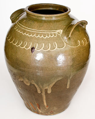 Outstanding Nine-Gallon CHANDLER MAKER Stoneware Jar, Thomas Chandler, Edgefield District, SC