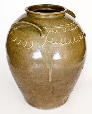 Outstanding Nine-Gallon CHANDLER MAKER Stoneware Jar, Thomas Chandler, Edgefield District, SC