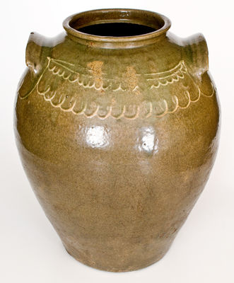 Outstanding Nine-Gallon CHANDLER MAKER Stoneware Jar, Thomas Chandler, Edgefield District, SC
