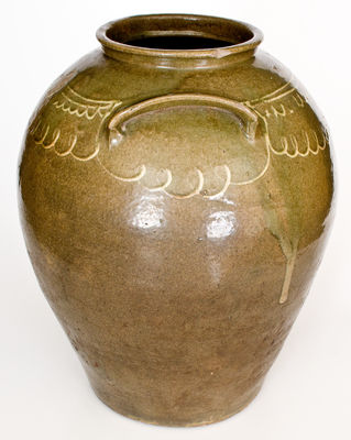 Outstanding Nine-Gallon CHANDLER MAKER Stoneware Jar, Thomas Chandler, Edgefield District, SC
