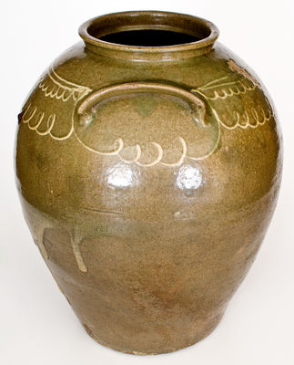 Outstanding Nine-Gallon CHANDLER MAKER Stoneware Jar, Thomas Chandler, Edgefield District, SC