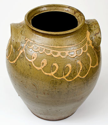 Scarce TRAPP & CHANDLER Alkaline-Glazed Stoneware Jar (John Trapp and Thomas Chandler), Edgefield