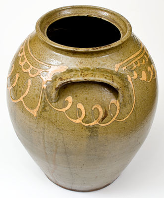 Scarce TRAPP & CHANDLER Alkaline-Glazed Stoneware Jar (John Trapp and Thomas Chandler), Edgefield