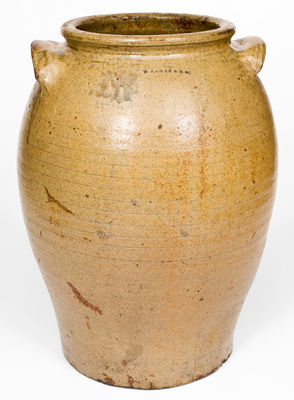 Very Rare Four-Gallon N RAMEY & CO Stoneware Jar, Pottersville, Edgefield District, SC, circa 1839