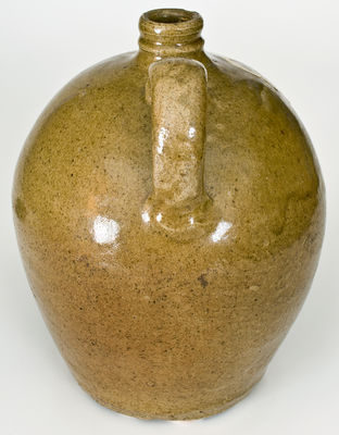 Scarce attrib. Collin Rhodes, Edgefield District, SC Stoneware Jug w/ Kaolin Slip Decoration