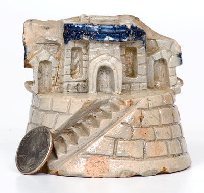 Rare Anna Pottery Salt-Glazed Stoneware Aquarium Castle