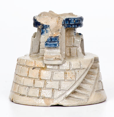 Rare Anna Pottery Salt-Glazed Stoneware Aquarium Castle