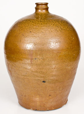 Four-Gallon Alkaline-Glazed Stoneware Jug Stamped 