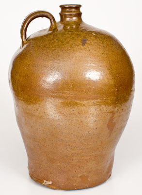 Four-Gallon Alkaline-Glazed Stoneware Jug Stamped 