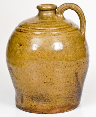 Small-Sized Alkaline-Glazed Stoneware Jug, Incised "X," probably Dave, Edgefield District, SC, c1850