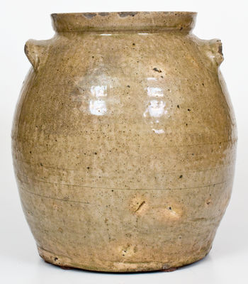 Two-Gallon Alkaline-Glazed Stoneware Jar, attrib. Landrum-Stork Pottery, Columbia, SC, circa 1870