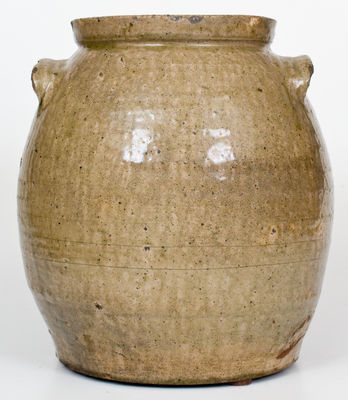 Two-Gallon Alkaline-Glazed Stoneware Jar, attrib. Landrum-Stork Pottery, Columbia, SC, circa 1870