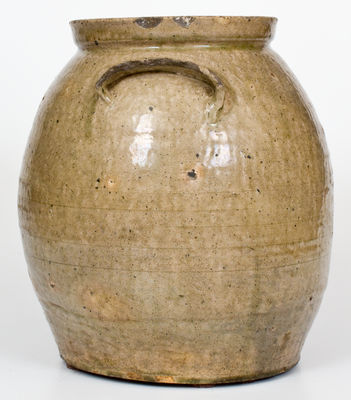 Two-Gallon Alkaline-Glazed Stoneware Jar, attrib. Landrum-Stork Pottery, Columbia, SC, circa 1870