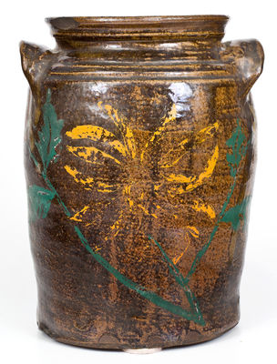 Two-Gallon Stoneware Jar Incised