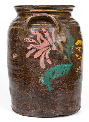 Two-Gallon Stoneware Jar Incised 