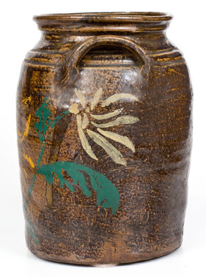 Two-Gallon Stoneware Jar Incised 