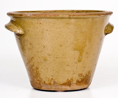 Alkaline-Glazed Stoneware Clabber Bowl, attrib. Thomas Chandler, Edgefield District, SC