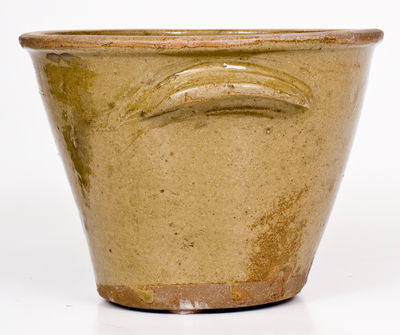 Alkaline-Glazed Stoneware Clabber Bowl, attrib. Thomas Chandler, Edgefield District, SC