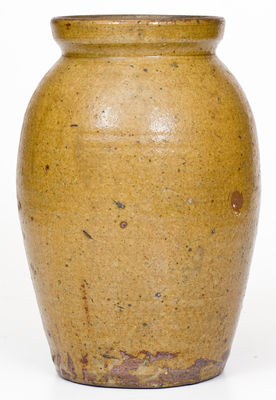 Alkaline-Glazed Stoneware Jar, attrib. Jesse P. Bodie Pottery, Kirksey's Crossroads, Edgefield District, SC