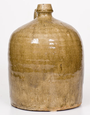 Alkaline-Glazed Stoneware Jug, attrib. B.F. Landrum Pottery, Edgefield District, SC, circa 1860