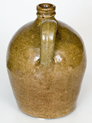 Rare Half-Gallon attrib. Collin Rhodes Stoneware Jug with Kaolin Slip Decoration, Edgefield District, SC