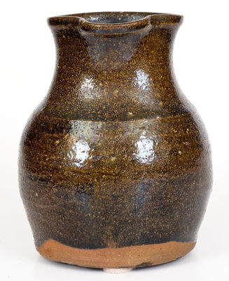 Alkaline-Glazed Stoneware Pitcher, attributed to Edward Stone, Buncombe County, NC, circa 1850