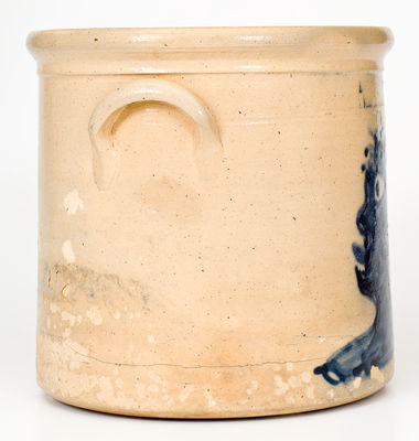 Exceedingly Rare FORT EDWARD, NY Stoneware Crock w/ Profile of African-American Man