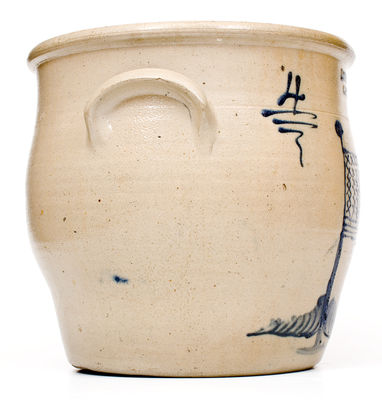 Exceptional J. SHEPARD, JR. / GEDDES, NY Stoneware Jar with 31-Star Flag Decoration