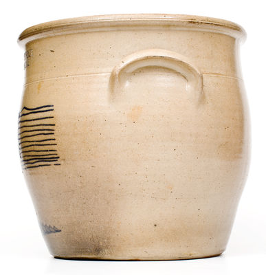 Exceptional J. SHEPARD, JR. / GEDDES, NY Stoneware Jar with 31-Star Flag Decoration