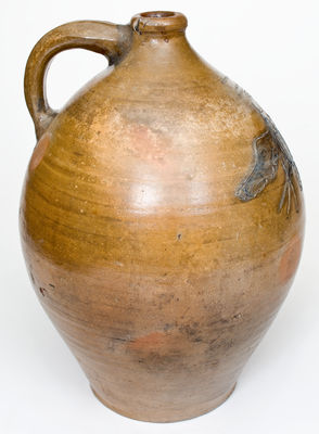 Outstanding Incised Eagle Jug by STEDMAN & SEYMOUR / NEW HAVEN, CT