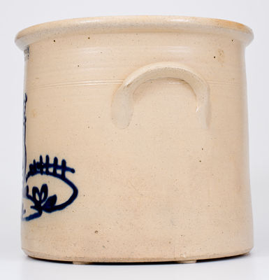 Fine 3 Gal. J. & E. NORTON / BENNINGTON, VT Stoneware Crock w/ Reclining Deer Decoration