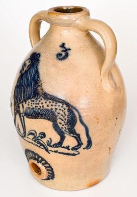 Exceedingly Rare & Important Rochester, NY Slip-Trailed Lion Water Cooler