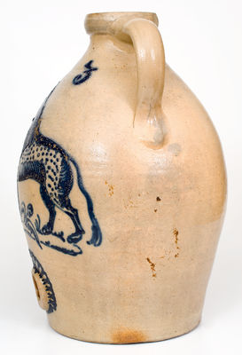 Exceedingly Rare & Important Rochester, NY Slip-Trailed Lion Water Cooler